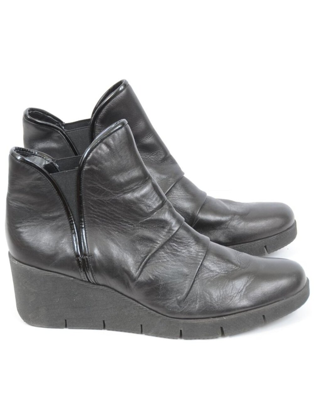 The‎ Flexx Spaceless Soft Leather Ankle Wedge Slip-on Comfort Bootie Women's 10B